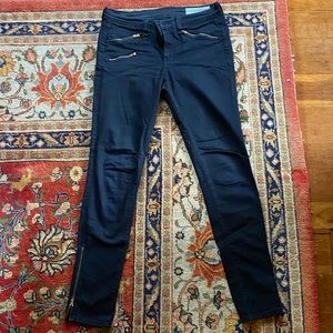 Rag & Bone Skinny Dark Wash Jeans w Zippers Sz 27